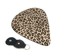 Plettri per chitarra con stampa leopardata con carta da parati 6 pezzi plettro per chitarra acustica elettrica plettro per basso chitarre acustiche elettriche ukulele sottile medio spessore set 0,71