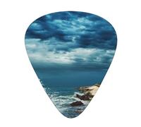 Plettri per chitarra con stampa Lighthouse Seaside, 12 plettri per chitarra, in celluloide, classici triangoli per chitarra acustica, elettrica, basso, inclusi 0,46 mm, 0,71 mm, 0,96 mm