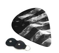 Plettri per chitarra con stampa mimetica bandiera americana, 6 pezzi, plettro per chitarra acustica elettrica e acustica, per basso, chitarre acustiche elettriche, ukulele, sottile, medio, spesso, set