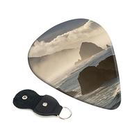 Plettri per chitarra con stampa Mountains meet the Sea per chitarra acustica, chitarra elettrica, basso, accessori per chitarra, confezione da 6, 0,71 mm