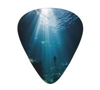 Plettri per chitarra con stampa Ocean Under The Crust, sottile, medio, pesante, per chitarra acustica, chitarra elettrica, basso, regalo di Natale, 12 pezzi