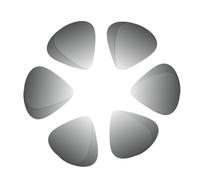 Plettri per chitarra con stampa Ombre da bianco a nero, 12 pezzi, calibri misti (0,46/0,71/0,96 mm) con custodia, per chitarra/ukulele