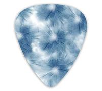 Plettri per chitarra con stampa Shibori color blu indaco, 12 confezioni - Varietà di plettri per chitarra Plettri sottili, medi, pesanti 0 .46/0,71/0,96 mm