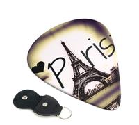 Plettri per chitarra con stampa Torre Eiffel Love Paris, 6 pezzi, plettro per chitarra acustica, elettrica, basso, chitarre acustiche, ukulele, sottili, medie, spesse, 0,96 mm