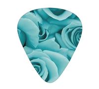 Plettri per chitarra con stampa turchese e rosa, 12 pezzi, plettri in celluloide, classici triangoli per chitarra acustica, elettrica, basso, inclusi 0,46 mm, 0,71 mm, 0,96 mm