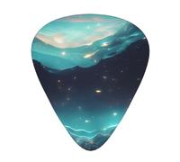 Plettri per chitarra con stelle di fantascienza di dimensioni sottili, medie e spesse, set da 12 pezzi, adatti per chitarra elettrica e vari strumenti