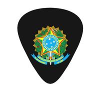 Plettri per chitarra con stemma nazionale del Brasile, plettri per chitarra e basso, confezione da 12