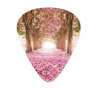 Plettri per chitarra con tunnel romantico di fiori rosa, confezione da 12 pezzi, regalo per chitarra per basso plettri per chitarre acustiche con scatola trasparente