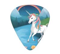 plettri per chitarra con unicorni da corsa stampati per suonatori acustici, elettrici e musicali, 12 pezzi in 3 diversi spessori