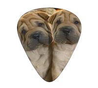 Plettri per chitarra, confezione da 12, 3 diversi spessori, divertenti plettri per chitarra con cani con custodia in plastica trasparente, per chitarra elettrica, basso, ukulele, (inclusi 0,46 mm,