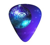 Plettri per chitarra, confezione da 12, 3 diversi spessori, dorati glitterati, con custodia in plastica trasparente, per chitarra elettrica, basso, ukulele, (inclusi 0,46 mm, 0,71 mm, 0,96 mm)