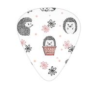 Plettri per chitarra, confezione da 12, 3 diversi spessori, graziosi plettri per chitarra a forma di cuore, con custodia in plastica trasparente, per chitarra elettrica, basso, ukulele, (inclusi 0,46