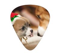 Plettri per chitarra, confezione da 12, 3 diversi spessori, graziosi plettri per chitarra Corgi con custodia in plastica trasparente per chitarra elettrica, basso, ukulele (inclusi 0,46 mm, 0,71 mm,