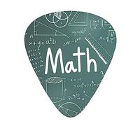 Plettri per chitarra, confezione da 12, 3 diversi spessori, per lezioni di matematica e parole, con custodia in plastica trasparente per chitarra elettrica, basso, ukulele, (inclusi 0,46 mm, 0,71 mm,