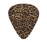Plettri per chitarra, confezione da 12, 3 diversi spessori, simpatici plettri leopardati con custodia in plastica trasparente per chitarra elettrica, basso, ukulele, (inclusi 0,46 mm, 0,71 mm, 0,96