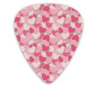 Plettri per chitarra Confezione da 12 con scatola sottile, biscotti a forma di cuore, sorpresa romantica, prelibatezze per amore, set regalo speciale di plettri per chitarra per chitarrista