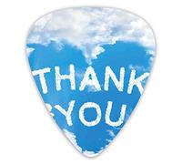 Plettri per chitarra Confezione da 12 con scatola sottile, Scritte in aria Nuvola a forma di cuore Grazie fidanzata e fidanzato, Set regalo di plettri per chitarra speciali per chitarrista