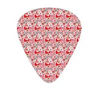 Plettri per chitarra Confezione da 12 con scatola sottile, Tema d'amore pazzo San Valentino Cuori e baci Buste Lettere Modello cartone animato per ragazze, Set regalo di plettri per chitarra speciali