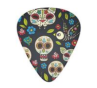 Plettri per chitarra Confezione da 12 Messico Sugar Skull Cat Floral Universal Abs Plettri sottili medio pesanti
