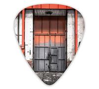 Plettri per chitarra Confezione da 12 pezzi con scatola sottile, cancello d'ingresso dall'aspetto usurato nella struttura sgangherata Architettura rustica, set regalo speciale di plettri per chitarra