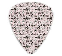 Plettri per chitarra Confezione da 12 pezzi con scatola sottile, divertenti personaggi di uccelli con occhi sporgenti Color pastello per bambini con fauna selvatica, modello cartone animato, set regal