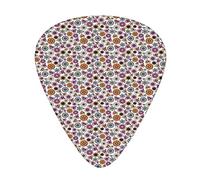 Plettri per chitarra Confezione da 12 pezzi con scatola sottile, forme romantiche colorate con disegni etnici Ispirazioni di cerchi mandala, set regalo speciale di plettri per chitarra per chitarrista