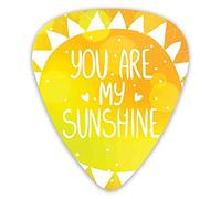 Plettri per chitarra Confezione da 12 pezzi con scatola sottile, frase solare con graziosi triangoli punti Amore etnico San Valentino Romance Opere d'arte, set regalo speciale di plettri per chitarra