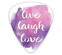 Plettri per chitarra Confezione da 12 pezzi con scatola sottile, messaggio di vita saggia e felice su stampa con effetti di pennello ad, set regalo speciale di plettri per chitarra per chit