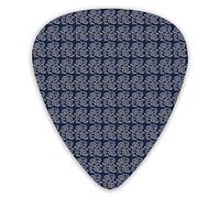 Plettri per chitarra Confezione da 12 pezzi con scatola sottile, motivo floreale punteggiato con fiori primaverili etnici russi, set regalo speciale di plettri per chitarra per chitarrista