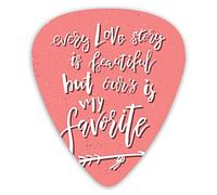 Plettri per chitarra Confezione da 12 pezzi con scatola sottile, Ogni storia d'amore è bella ma la nostra è la mia preferita per San Valentino, Set regalo speciale di plettri per chitarra per chitarri