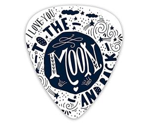 Plettri per chitarra Confezione da 12 pezzi con scatola sottile, Quando ami troppo Elemento le stilizzato Cometa Happy Valentines Mood, Set regalo speciale di plettri per chitarra per chitarrist