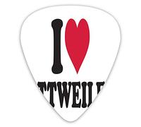 Plettri per chitarra Confezione da 12 pezzi con scatola sottile, tipografia in un tema d'amore romantico e appassionato con il cuore, set regalo speciale di plettri per chitarra per chitarrista