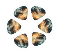 Plettri per chitarra, confezione da 12 pezzi, stampa con immagini celesti, personalizzabili, per chitarre acustiche, violino, ukulele, basso