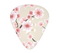 Plettri per chitarra Confezione da 12 Pink Blossom Japanese Flowering Cherry Guitar Music Lover Plettri sottili medio pesanti