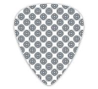 Plettri per chitarra Confezione da 12 Plettri con scatola sottile, Design floreale astratto con cuori AmoreImmagine ispirata all'Oriente, Set regalo di plettri per chitarra speciali per chitar