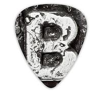 Plettri per chitarra Confezione da 12 Plettri per chitarra universali in ABS, acciaio invecchiato B con crepe toniche ed effetti invecchiati Stampa ispirata alla ceramica per chitarra acustica ed elet