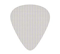 Plettri per Chitarra Confezione da 12 Plettri per Chitarra Universali in ABS, Cerchi Continui e Moduli Floreali con Design a Griglia Quadrata, per Chitarra Acustica ed Elettrica, Viola Crema e Verde P
