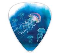 Plettri per chitarra Confezione da 12 Plettri per chitarra universali in ABS, che nuotano nel mare Fauna selvatica le Destinazioni di vacanza Art Design per chitarra acustica ed elettrica