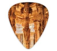 Plettri per chitarra Confezione da 12 Plettri per chitarra universali in ABS, Colonne storiche Architettura Rovine Famoso monumento etnico Cultura Stampa di immagini per chitarra acustica ed elettrica