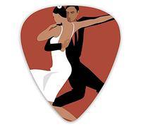 Plettri per chitarra Confezione da 12 Plettri per chitarra universali in ABS, Coppia latina che esegue Tango Sala da ballo argentina Danza romantica Passione per chitarra acustica ed elettrica