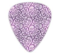 Plettri per chitarra Confezione da 12 Plettri per chitarra universali in ABS, delicata ispirazione per la stagione primaverile con riccioli, fiori e cuori Amore romantico per chitarra acustica ed elet