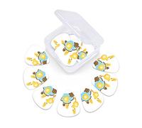 Plettri per chitarra Confezione da 12 Plettri per chitarra universali in ABS Funky Differenti tipi di motivi floreali Amore Madre Terra a tema Boemo per chitarra acustica ed elettrica Multicolor