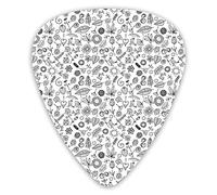 Plettri per chitarra Confezione da 12 Plettri per chitarra universali in ABS, immaginazione infantile dellApiena di gioia e amore Allegra collezione di doodle per chitarra acustica ed elettric