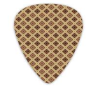 Plettri per chitarra Confezione da 12 Plettri per chitarra universali in ABS, linee geometriche con ispirazioni tribali africane senza tempo moderne per chitarra acustica ed elettrica