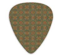 Plettri per chitarra Confezione da 12 Plettri per chitarra universali in ABS, motivo floreale complesso con ispirazioni alla cultura del Medio Oriente Oriente mistico per chitarra acustica ed elettric