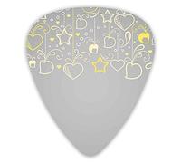 Plettri per chitarra Confezione da 12 Plettri per chitarra universali in ABS, ornamenti etnici a tema natalizio Cuori e fiori festivi per chitarra acustica ed elettrica
