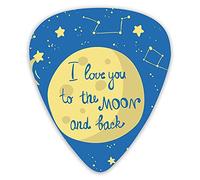 Plettri per chitarra Confezione da 12 Plettri per chitarra universali in ABS, sentimenti di cometa nella stella cadente, spazio, orbita cosmica, concetto di San Valentino per chitarra acustica ed elet