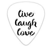 Plettri per chitarra Confezione da 12 Plettri per chitarra universali in ABS, slogan ispiratore per aumentare la motivazione delle persone in bianco e nero per chitarra acustica ed elettrica