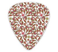 Plettri per chitarra Confezione da 12 Plettri per chitarra universali in ABS, tema d'amore Cuoricini carini Motivi persiani tradizionali Forma astratta a goccia per chitarra acustica ed elettrica