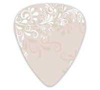 Plettri per chitarra Confezione da 12 Plettri per chitarra universali in ABS, turbinii di edera floreale e foglie Cornice moderna astratta come immagine di opera d'arte per chitarra acustica ed elettr